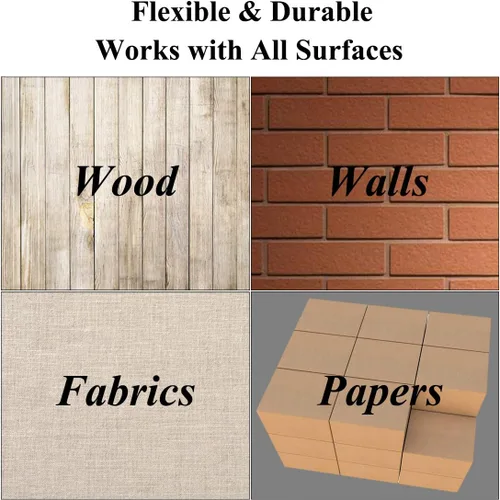 Miniatura 7 de Plantillas de letras del alfabeto de 1.5 pulgadas, paquete de 70 plantillas de letras con números para pintar en madera, plantillas reutilizables