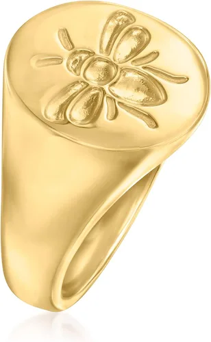 Miniatura 3 de Ross-Simons Anillo de oro de 18 quilates sobre abejorro de ley, Plata de ley, no conocido