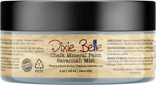 Miniatura 195 de Dixie Belle Paint Company - Pintura con acabado de tiza para muebles, color negro (Caviar), 1 galón, 128 fl oz, pintura mineral color rosa intenso