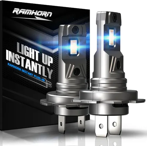 Miniatura 11 de RAMHORN Bombillas H4, 300% de brillo, tamaño 1:1, Plug-N-Play, paquete de 2