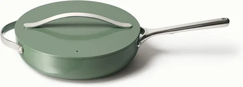 Miniatura 12 de Caraway Sartén Salteadora Antiadherente de Cerámica con Tapa (4.5 cuartos de galón, 11.8 pulgadas), no tóxica, sin PTFE ni PFOA, apta para horno