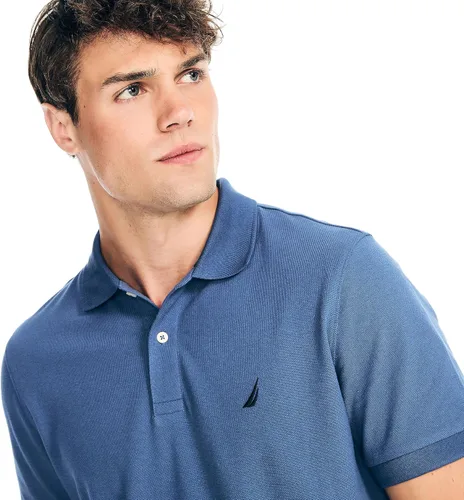 Miniatura 180 de Nautica playera polo clásica de mangas cortas, color sólido, para hombre