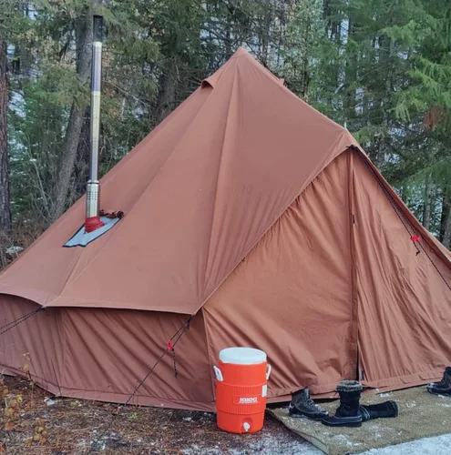 Miniatura 5 de Whiteduck Regatta - Tienda de campaña de lona con toma de estufa, impermeable, para 4 temporadas; para campamento de lujo en exteriores y glamping