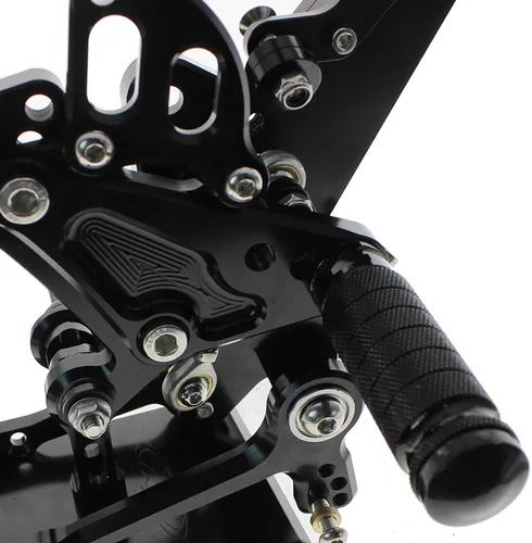 Miniatura 5 de Reposapiés de motocicleta ajustable de aluminio Billet para Ducati Diavel 2011-2015 carbono 2011-2016 AMG 2011-2012 (negro)