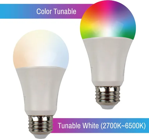 Miniatura 2 de CLEANLIFE Bombilla LED Smart Gen 2 A19 – RGB + bombilla inteligente blanca sintonizable con WiFi y control de luz Bluetooth – Controlada por