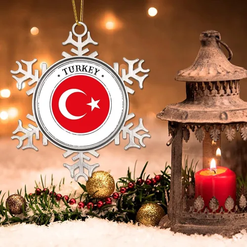 Miniatura 3 de Bandera de Albania, adorno de Navidad para niños, bandera nacional, silueta de Albania, decoración de árbol de Navidad, adornos de Navidad de metal