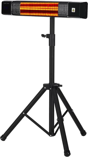 Calentador de patio, calentador exterior de 1500 W con control remoto, 3 ajustes de potencia