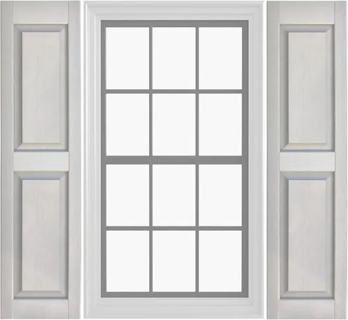 Miniatura 8 de Persianas de vinilo de panel elevado Pontiac Trail (1 par) 14.5"x31" - Cielo de noche azul marino Persianas de ventana para exteriores Incluye