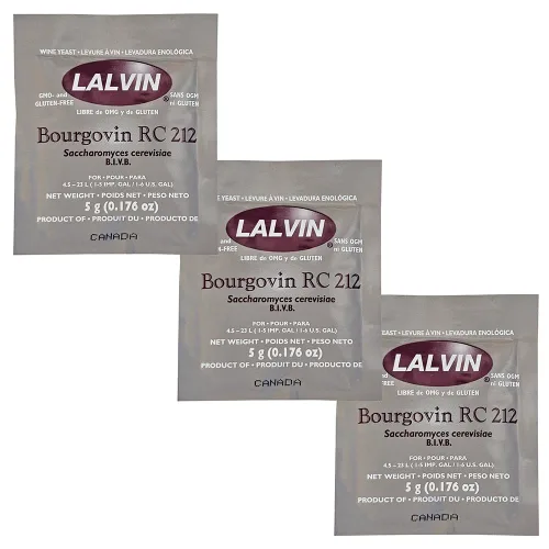 Miniatura 8 de Lalvin HOZQ8-217 Bourgovin RC 212 Saccharomyces cerevisiae paquete de 3 (bolsas de 0.18 oz)