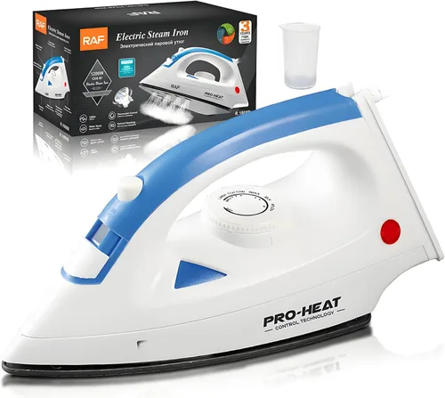 Plancha eléctrica, plancha de vapor, 1200 W, vaporizador, portátil y portátil, con cinco controles de temperatura, elimina rápidamente los olores de