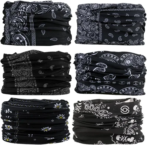 Miniatura 21 de Polaina para el cuello, máscara facial, bufanda bandana para hombres y mujeres, sol, polaina de tubo a prueba de polvo para ciclismo, motocicleta