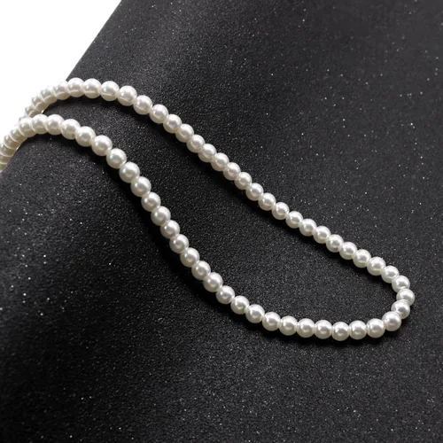 Miniatura 4 de Cryshimmer Gargantilla de perlas para mujer, cuentas de perlas sintéticas, collar y aretes, juego de bisutería