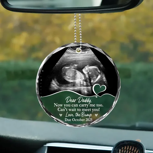 Miniatura 24 de Adorno de cristal con foto personalizada 2026 – Adorno de Navidad familiar personalizado, nombre personalizado, foto, fecha, recuerdo del día