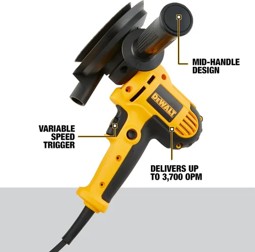 Miniatura 3 de DEWALT Lijadora rotativa, velocidad variable, cubierta antipolvo, 5 pulgadas (DWE6401DS)