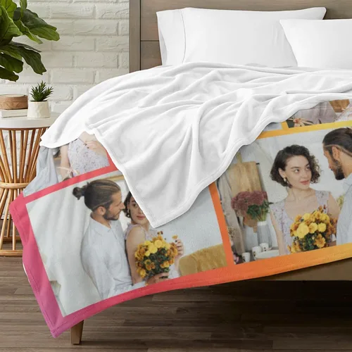 Miniatura 2 de Manta personalizada con foto y texto, cumpleaños, Navidad, para mujeres, bebé, amiga, hija, mamá, manta personalizada con foto para familia, pareja