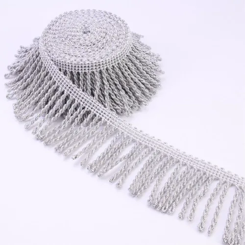 Miniatura 7 de Borde de flecos dorados con flecos para costura, manualidades, pantalla de lámpara, almohada, cortina, disfraz, vestido de baile latino y decoración