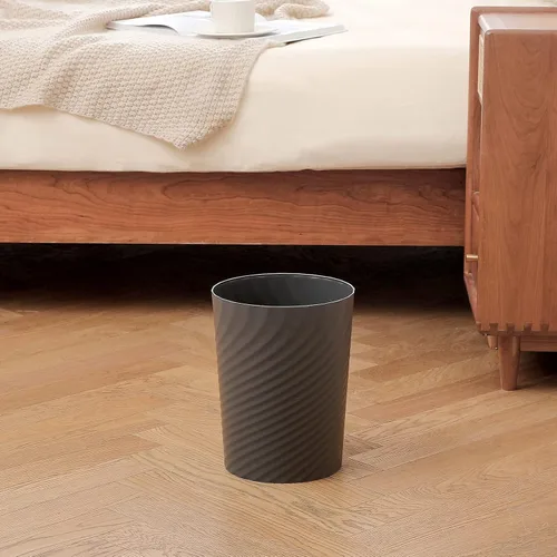 Miniatura 19 de UUJOLY Cubo de basura de plástico, cesta de basura para baños, cocinas, oficinas, habitaciones de niños, verde azulado Azul Oscuro