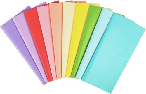 Simetufy 60 hojas de papel de seda pastel para manualidades, arte y envoltura de regalos, 20 x 20 pulgadas Colores pastel