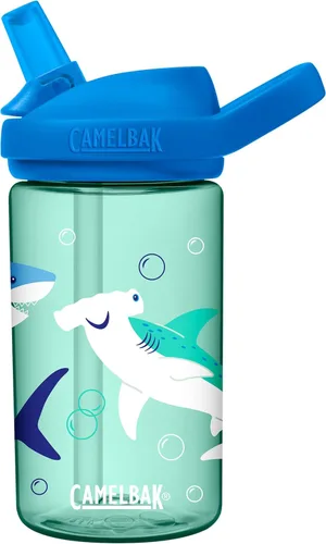 Miniatura 34 de CamelBak Eddy+ Kids Water Bottle with Bite Valve Straw, Leak‑Resistant Easy‑Sip Design for Everyday Hydration, 14oz Kids Monstruos de Skate
