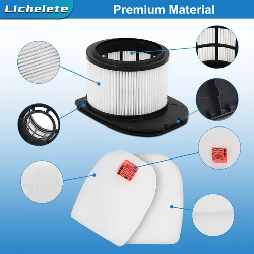 Miniatura 4 de IZ862H Filtro de repuesto Lichelete para aspiradora inalámbrica Shark IZ862H Stratos, incluye 2 filtros de alta eficiencia y 6 paquetes de espuma