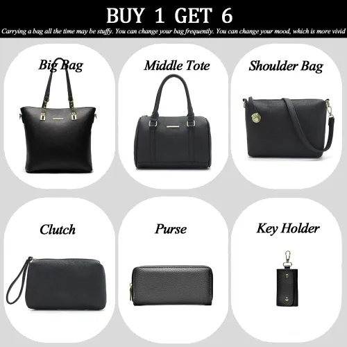 Miniatura 2 de 2E-youth Designer Purses and Handbags for Women Satchel Shoulder Bag Tote Top Handle Bag