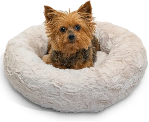 Miniatura 56 de Best Friends by Sheri - The Original Calming Donut - Cama calmante en forma de dona para perros y gatos - Pelo corto, gris, S, 23 x 23 pulgadas Gris
