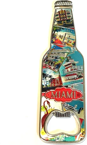 Miniatura 2 de SUREG Florida - Abrebotellas con imán para nevera, varios diseños, collage retro, coleccionable, abrebotellas, 1 artículo