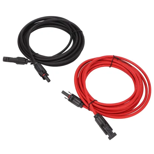 Miniatura 4 de Cable adaptador solar, 1 par de cable de panel solar de 12 AWG con conector adaptador solar, cable de extensión solar, cable fotovoltaico resistente