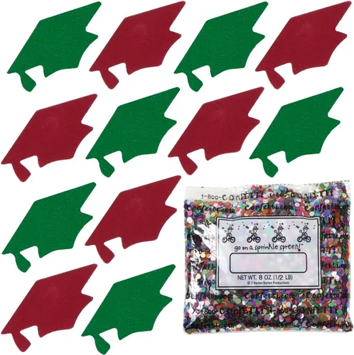 Miniatura 100 de Confetti Grad Cap Negro, Azul Marino Combo - 2 bolsas de media onza (1 oz)