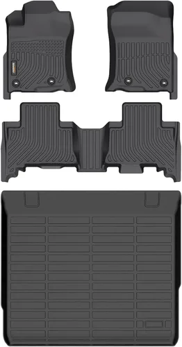 Miniatura 40 de Alfombrillas de TPE para Toyota Highlander 2014-2019 7 y 8 asientos, protección para todo tipo de clima, forros de piso de automóvil resistentes