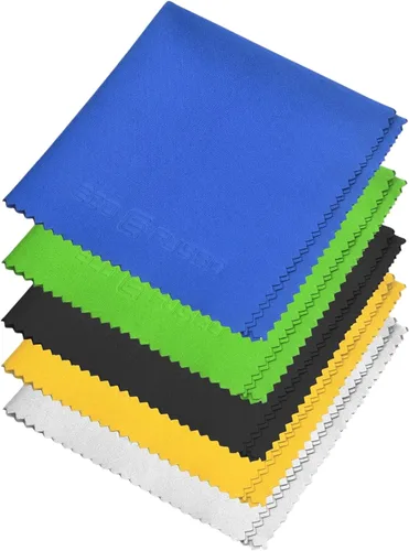 Miniatura 9 de Eco-Fused Paño de limpieza de microfibra, paño de microfibra de 7 x 6 pulgadas, paquete de 6 toallitas de limpieza de lentes azules, paño