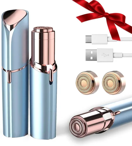 Miniatura 9 de innobeaut Depilación facial para mujeres, removedor de vello facial eléctrico sin dolor para cara, labios, barbilla con USB recargable, azul con 3