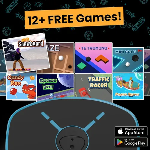 Miniatura 5 de GoBalance Board - Tabla de equilibrio habilitada para la aplicación. Sensor Bluetooth inteligente, 12 juegos interactivos gratis: entrenamiento