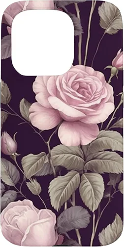 Miniatura 13 de Funda rosa botánica para iPhone 13 Floral Vintage Pattern with cute pink purple