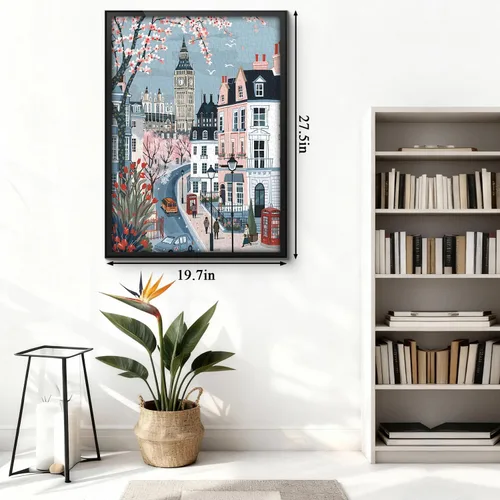 Miniatura 4 de London Spring Puzzles para adultos 1000 piezas, rompecabezas de paisaje urbano europeo, rompecabezas romántico de escena de viaje