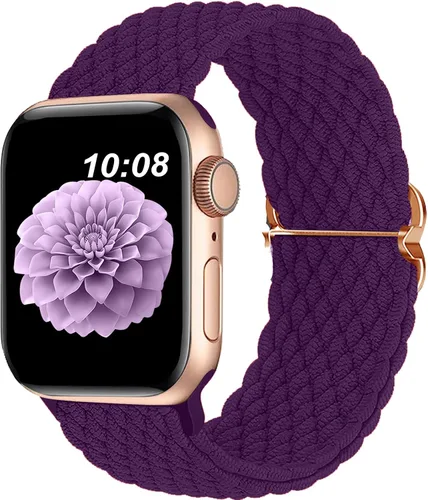 Miniatura 22 de Compatible con la Correa de Apple Watch 38mm 40mm 41mm 42mm 44mm 45mm 46mm 49mm para Mujeres y Hombres, Correa de Apple Watch Elástica y Trenzada