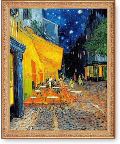Miniatura 216 de A&T ARTWORK Noche estrellada sobre el Ródano de Vincent Van Gogh. Tamaño del marco: 36 x 30 pulgadas, tamaño de la imagen: 30 x 24 pulgadas