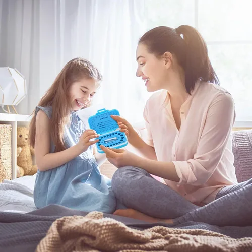 Miniatura 7 de Soportes de dientes para recuerdo de niños, caja de recuerdo de dientes de bebé, protector de dientes, contenedor de dientes para dientes perdidos
