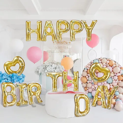 Miniatura 7 de Flotador inflable para piscina de cumpleaños, 15 unidades, con letras de corazón, para fiesta de piscina, globo grande de 20 pulgadas, decoración