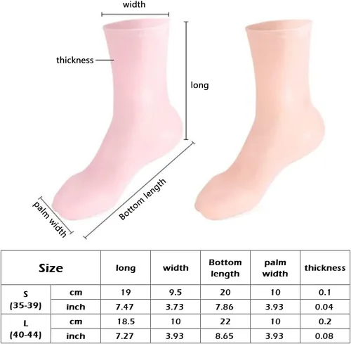 Miniatura 3 de Calcetines hidratantes, calcetines de aloe, calcetines de silicona, calcetines de silicona de gel de spa de pies para mujeres, calcetines