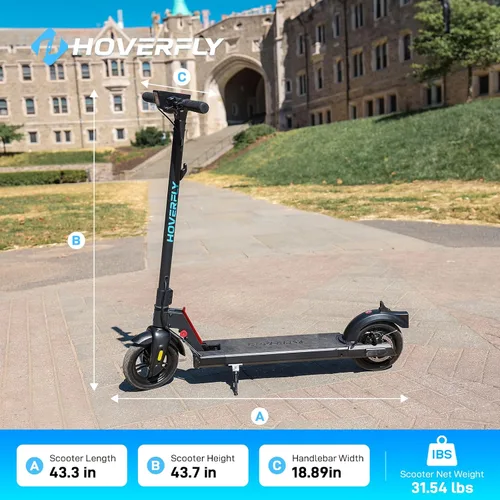 Miniatura 7 de HOVERFLY X1/X3/X5 Electric Scooter for Adults, Anti Flat 8.5"/10'' Solid Tire, Max 10/18/25 Miles Range and 15.5/20Mph Speed Power by 250W/500W