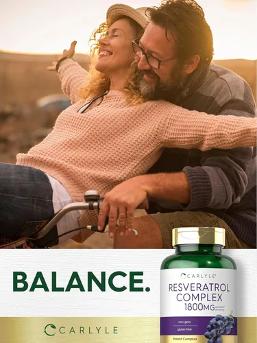 Miniatura 9 de Carlyle Suplemento de resveratrol 1800 mg 180 cápsulas Sin OMG y sin gluten Complejo potente