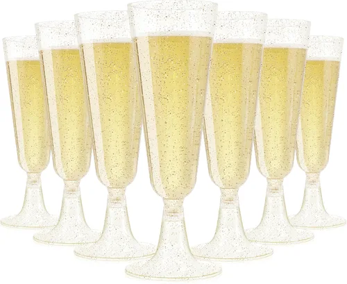 Miniatura 8 de SUREHOME - Copas de champán de plástico transparente desechables, copas irrompibles para bar, baby shower, cumpleaños y fiestas, paquete de 100 copas
