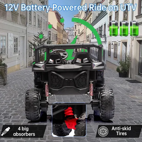 Miniatura 6 de Auto de paseo para niños, juguetes de paseo de 24 voltios, juguete eléctrico para niños a partir de 3 años, 24 V, funciona con batería de 24 V, UTV