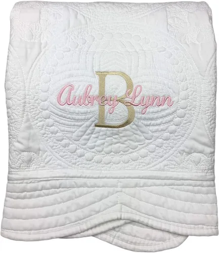 Mantas de edredón de bebé personalizadas con monograma para niños, mantas de bebé para niñas bordadas, regalos de bebé suaves para niña o niño,