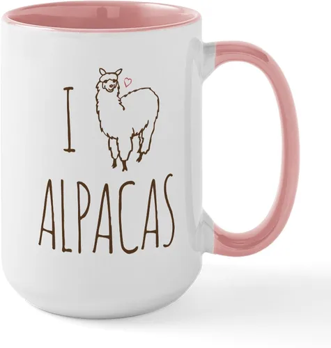 Miniatura 13 de CafePress Alpaca For Christmas Large Mug 15 oz (444 ml) Ceramic Coffee Mug