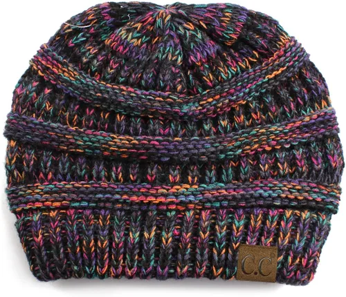 Funky Junques C.C, boina de lana con caída tejida con trenzado grueso, grande, suave, de abrigo, de moda