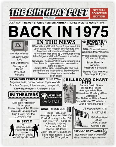 Miniatura 19 de Póster de cumpleaños 96 sin marco, periódico Back In 1930, regalos de feliz cumpleaños 96 para hombres y mujeres, vintage, retro, nacido en 1930