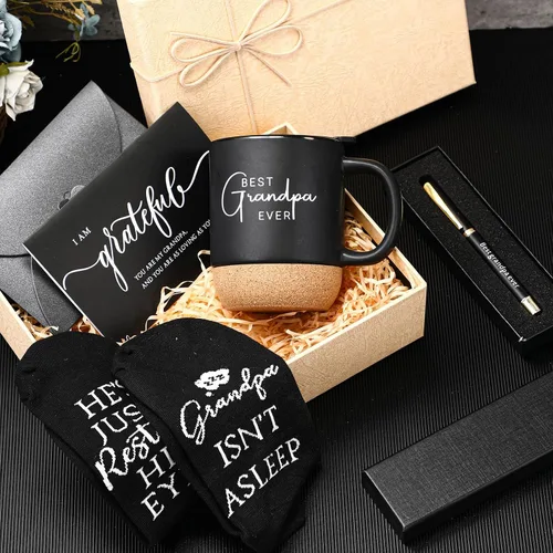 Miniatura 6 de ReliThick Juego de 6 regalos para el mejor abuelo para hombres, regalos del día del padre, regalos del abuelo, 13.5 onzas, tazas de cerámica