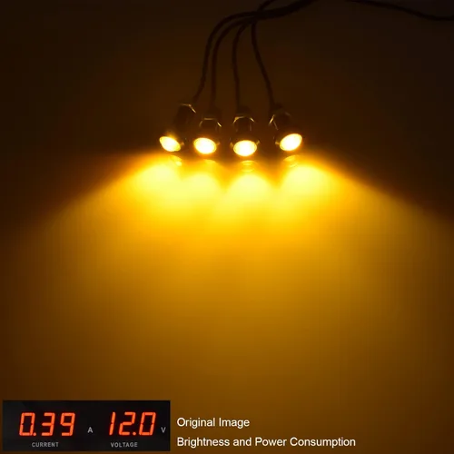 Miniatura 2 de Boigoo Kit de Luces Marcadoras Universales de 12V para Parrilla Delantera con Lente de Proyector, Montaje con Pernos, Compatible con Parrilla